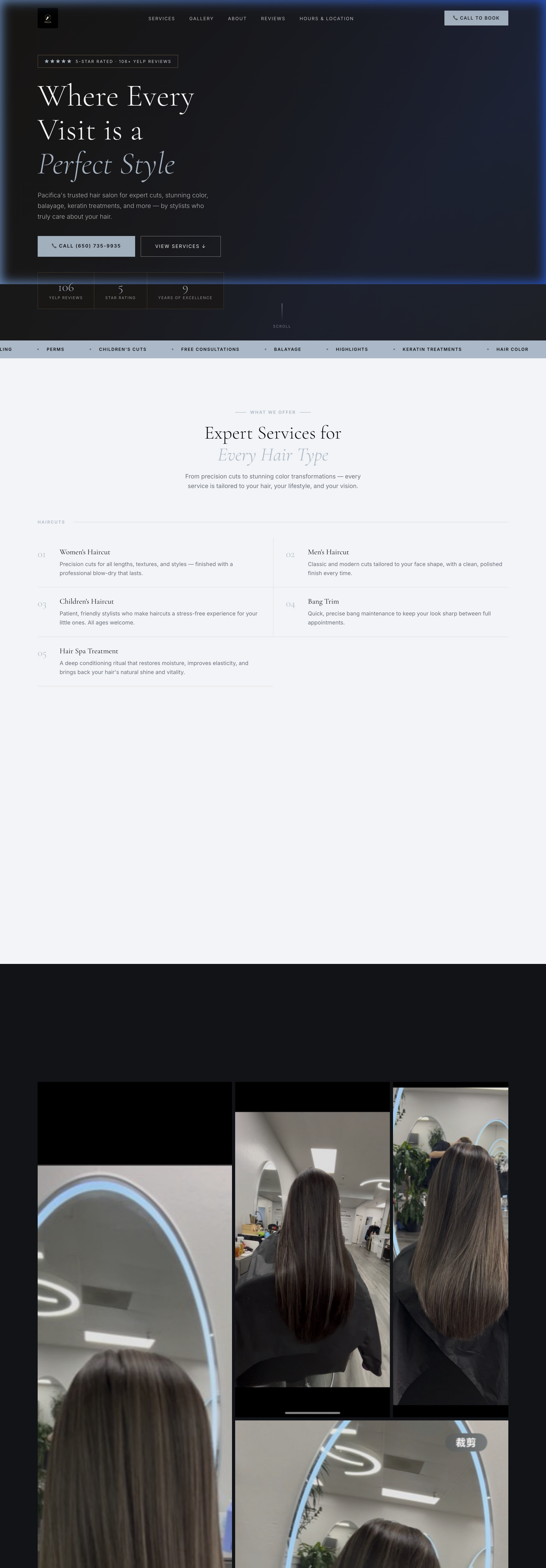 Perfect Style Hair Design website — hair salon in Pacifica, CA